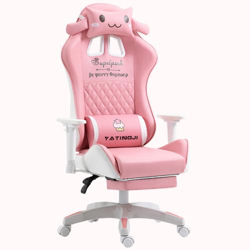 Metal & PU Leather adjustable ESports Chair Lactoprene & Sponge & Nylon PC