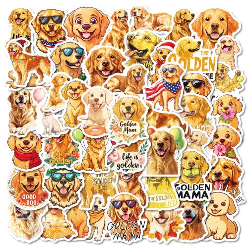 50 cute adorable golden retriever dog graffiti decorative stickers DIY creative hand account diary decorative stickers