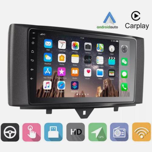 64G Android 13 for Smart Fortwo 451 2010-2015 Car Stereo GPS Navi CarPlay WIFI 9inch