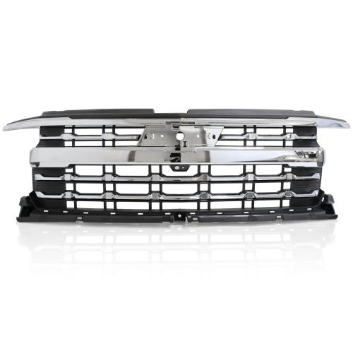 Front Upper Grille W/ Camera For 2022 2023 2024 Chevy Silverado 1500