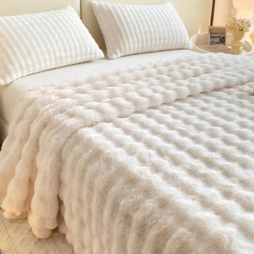 Class A Rex Rabbit Hair Thickened Warm Winter Velvet Blanket Milk Velvet Sofa Blanket Coral Velvet