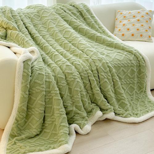 Winter Tafel Fleece Blanket Thickened Coral Fleece Blanket Office Nap Blanket Sofa Air Conditioning Blanket