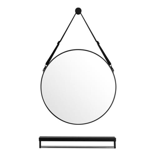 Wall-mounted Round Hanging Mirror Punch-free Decorative Mirror Bathroom Round Mirror