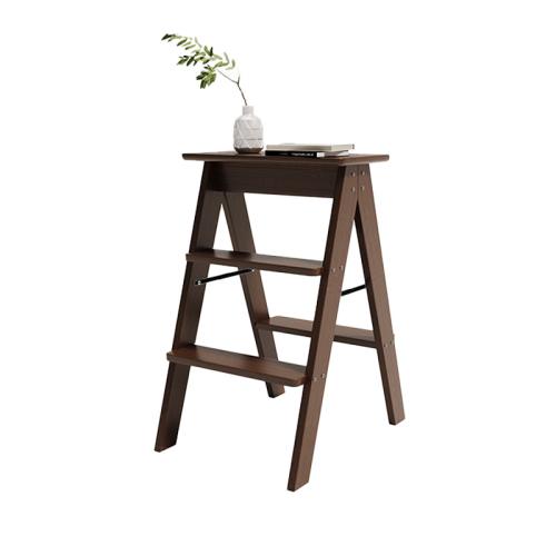 Foldable Herringbone Ladder Non-solid Wood Indoor Multifunctional Ladder Stool Portable Three-step Space-saving