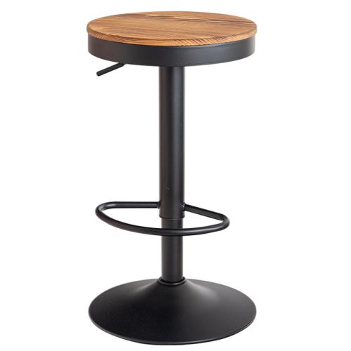 Solid Wood Bar Chair Lifting Rotating Bar Stool Light Luxury Simple Fashionable Bar Stool