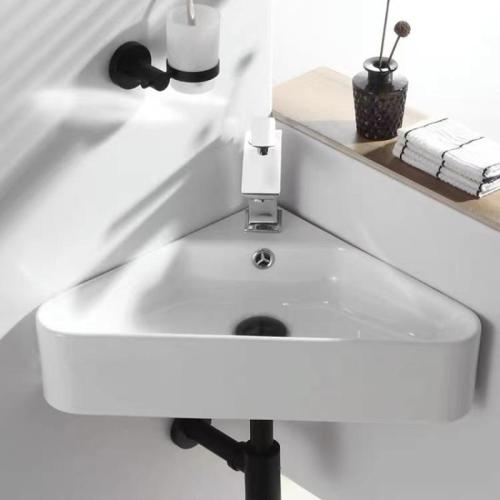 Balcony triangle hanging basin fan-shaped wall-mounted wash basin wall-mounted wash basin