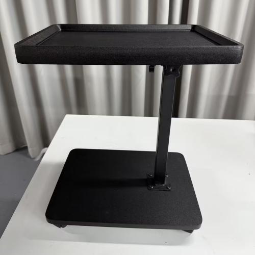 Wooden & Iron Side Table durable & with pulley black PC