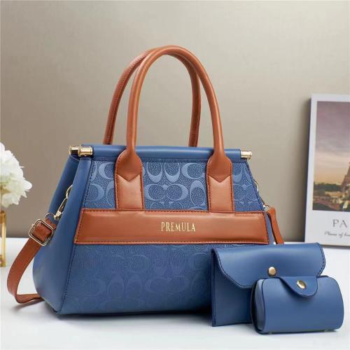 New color matching bag three-piece large-capacity handbag stitching fashion messenger bag