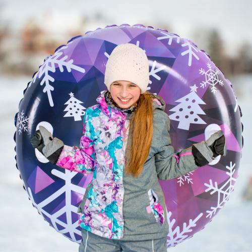 PVC ski tire children's snow board inflatable ski ring double play snow double handle snow toy