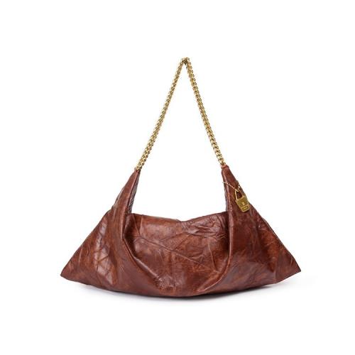 Autumn new underarm bag fashion all-match embossed wrinkled leather PU retro dumpling bag