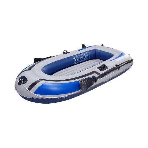 New blue and white outdoor multi-person inflatable boat thickened bottom fishing boat