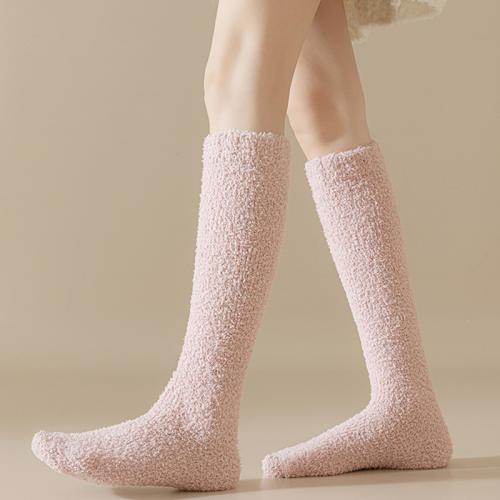 Coral Fleece Socks Autumn and Winter fleece-lined Thickened Couple's Foot Socks Plush Warm Sleep Socks