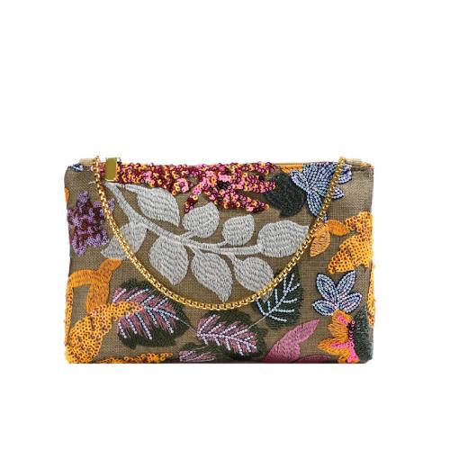 Sequins evening bag new embroidered clutch bag ladies envelope bag