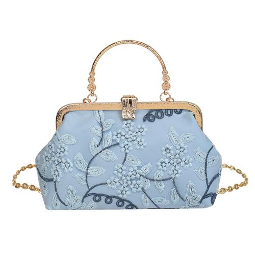 Women's Embroidered Flower Shell Bag New Small Crossbody Chain Bag