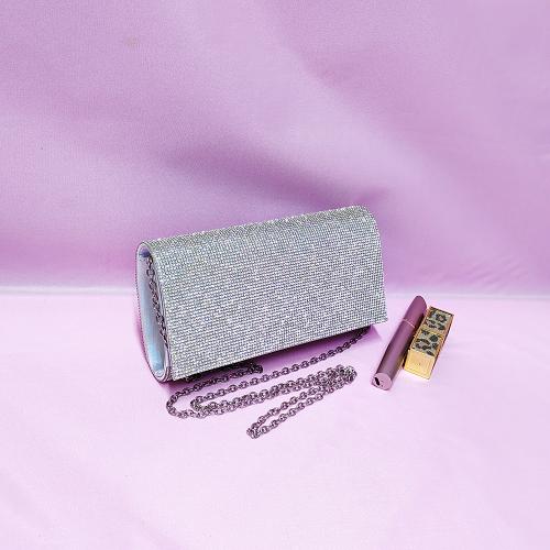 Thickened Silk Shiny Diamond Evening Bag Fashionable Crossbody Bag High-end Clutch Bag