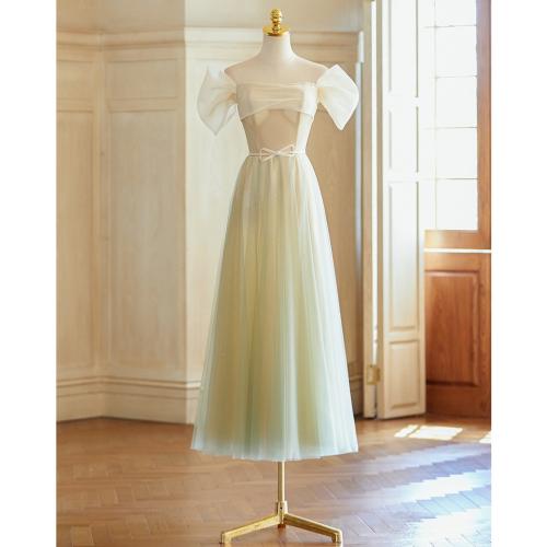 Green Bridesmaid Dress 2024 New Summer Wedding Simple High-end Dress