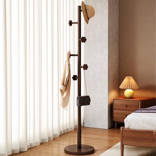 Coat rack solid wood clothes hanger bedroom clothes hanger floor hanger