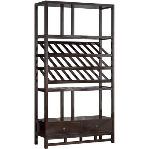 Wine cabinet antique rack storage rack living room wall solid wood ornaments display cabinet