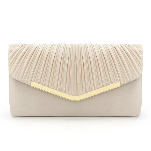 PU Leder & Polyester Clutch Bag, Solide, Aprikose,  Stück