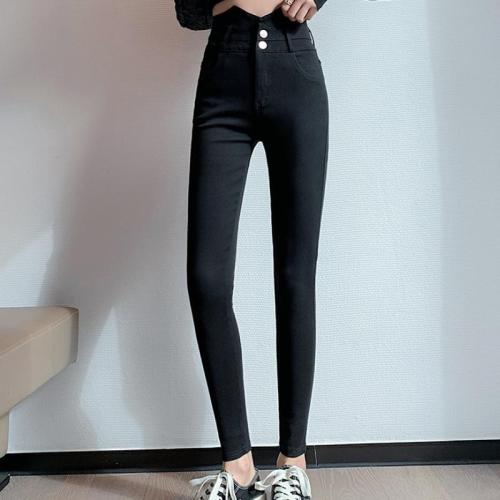 Women's Outer Wear Leggings Thin High Waist Tight Stretch Small Black Pants Small Legs Magic Black Pencil Pants