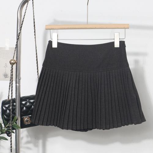 Small Wool Pleated Skirt Fall/Winter College Style Skirt