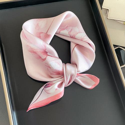 Real Silk Easy Matching Square Scarf for women printed floral PC