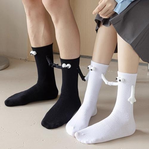 Pure Cotton Automatic Sticking Attractive Stone Socks Summer Thin Hand-in-hand Couple Magnetic Socks