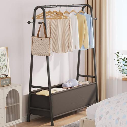 Simple clothes hanger floor clothes hanger indoor bedroom clothes storage rack dormitory multi-functional coat rack