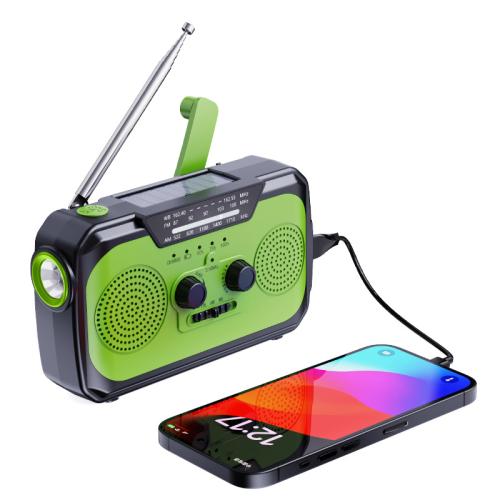 Engineering Plastics Multifunctional Radio Set solar charge & with USB interface & with LED lights PC