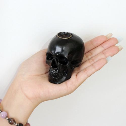 New Resin Halloween Ghost Incense Burner Skull Head Aromatherapy Ornaments Horror