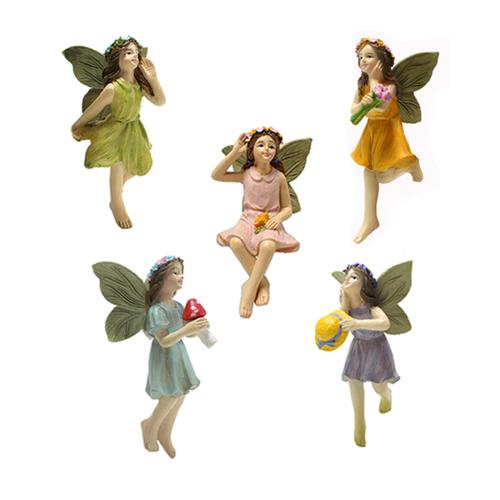 Resin craft flower fairy Cup hanging set flowerpot landscape decoration