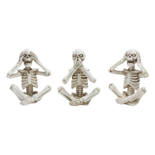 Halloween Decorative Skull Set Props Ghost Garden Skull Ornaments Three-Piece Set