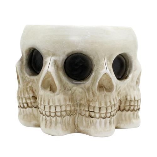 Multi-faceted Skull Resin Fleshy Flower Pot Green Plant Flower Pot Creative Flower Pot Halloween