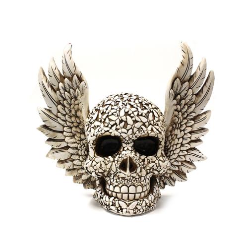 Resin Decoration for home decoration skull pattern white PC