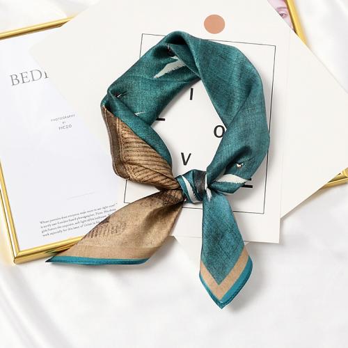 Silk scarf small square scarf women's thin all-match silk elegant scarf