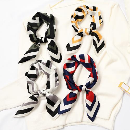 Women's silk small square scarf elegant silk neck scarf versatile thin scarf