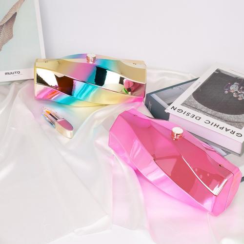 Fashion design irregular high-end box bag simple acrylic bag messenger bag