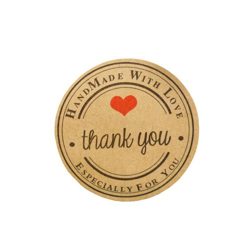 12 pieces round red love heart thank you adhesive sticker sealing sticker baking packaging box bag decorative sticker