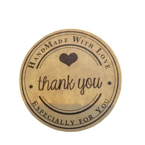 12 price love thank you thank you seal paste biscuit bag baking packaging Kraft paper decorative stickers