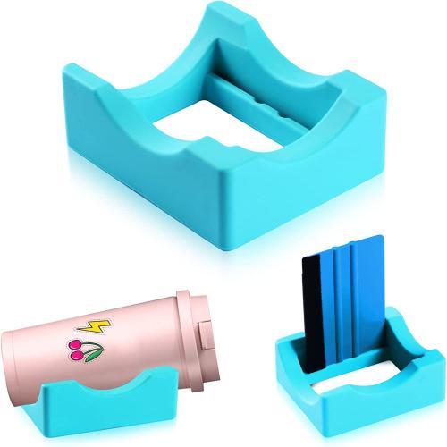 Small silicone cup holder mug silicone holder glass cup holder with felt scraper