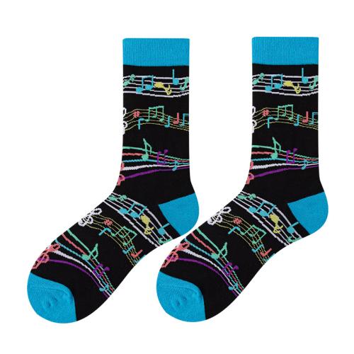 New Fashion Socks Animal Fruit Tools Bicycle Stopstaff Mid-length Socks Fashion Couple Cotton Socks