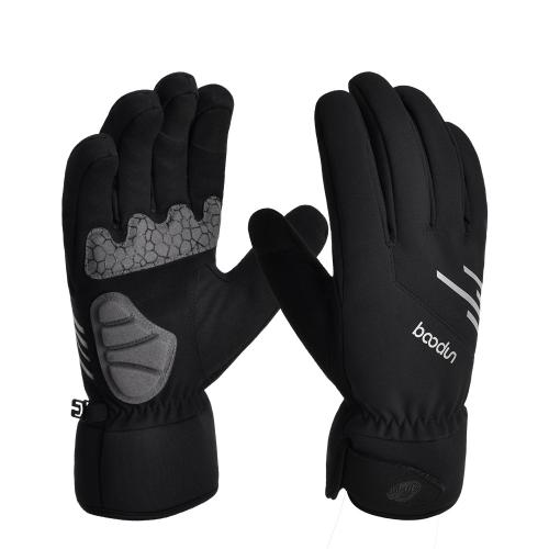 New Thickened Long Finger Riding Gloves Waterproof Warm Ski Gloves