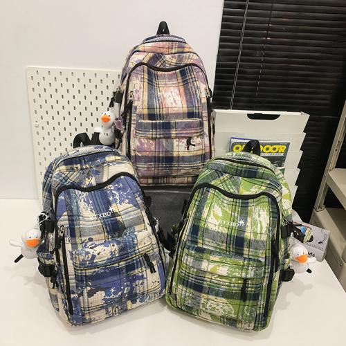 New Student Schoolbag Fashion Casual Junior High School Students Large Capacity Travel Backpack