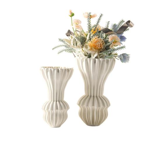 Modern Style Ceramic Vase Ornaments Geometric Shape Creative Soft Clay Porcelain Crafts