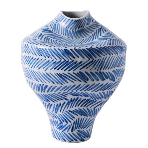 Blue and White Porcelain Vase Decoration Living Room Flower Arrangement Retro Ceramic Vase