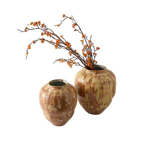 Ceramic Vase Living Room Ornaments Countertop Flower Arrangement  Clay Pottery Pot