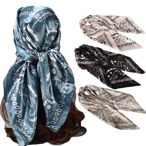 Fashion simple pattern satin 90 square scarf cashew square scarf