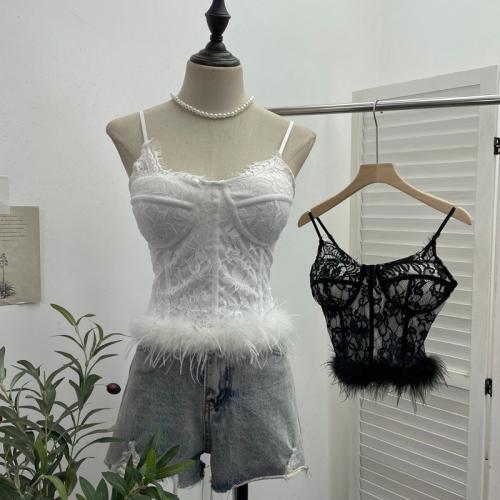 Lace Camisole Women's Belt Chest Pad Sexy Stitching Sleeveless Shirt