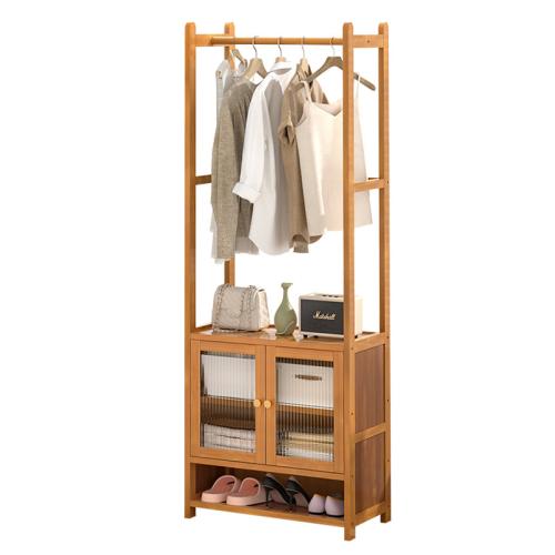 Multi-functional storage coat rack a batch of floor hangers dust-proof household bedroom clothes rack