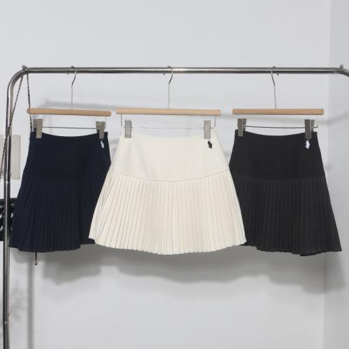 Embroidered Pleated Skirt Women's New High Waist All-Match Pleated Short Skirt